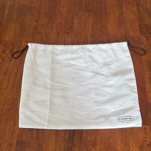 Coach White Storage/ Dust Bag